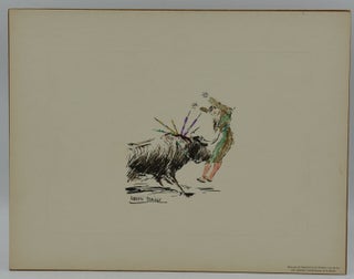 A Set of 18 Bullfighting Lithograph Prints Hand-colored by Roberto Domingo y Fallola
