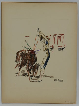 A Set of 18 Bullfighting Lithograph Prints Hand-colored by Roberto Domingo y Fallola