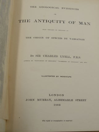 The Geological Evidences of the Antiquity of Man