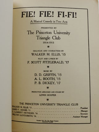 Fie! Fie! Fi-Fi! A Musical Comedy in Two Acts.