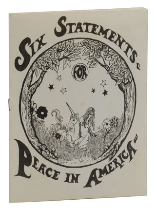 Item #140941483 Six Statements for Peace in America. David Harris, Dennis Sweeney, Stuart McRae,...