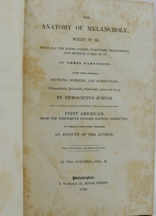 The Anatomy of Melancholy