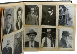 Photo album of 357 vernacular portraits of American railroad workers