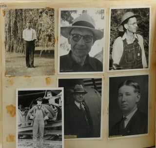 Photo album of 357 vernacular portraits of American railroad workers