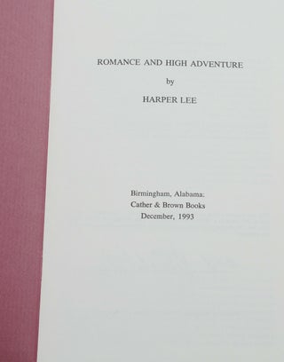 Romance and High Adventure