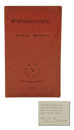 Item #140941751 Whoroscope. Samuel Beckett