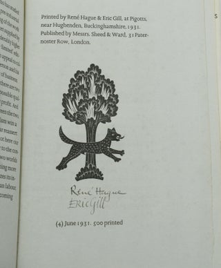 (Typography) Printing & Piety: An Essay on Life and Works in the England of 1931, & Particularly Typography