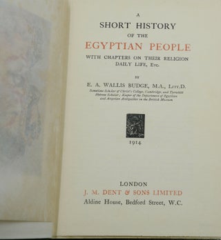 A History of the Egyptian People: With Chapters on Their Religion, Daily Life, etc.