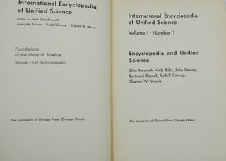 International Encyclopedia of Unified Science, Volume 1 Numbers 1-8