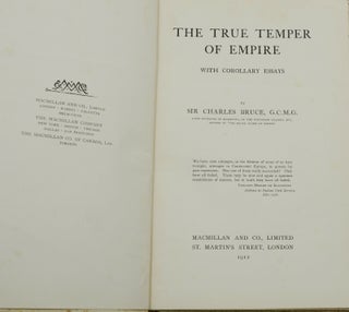 The True Temper of Empire: With Corollary Essays