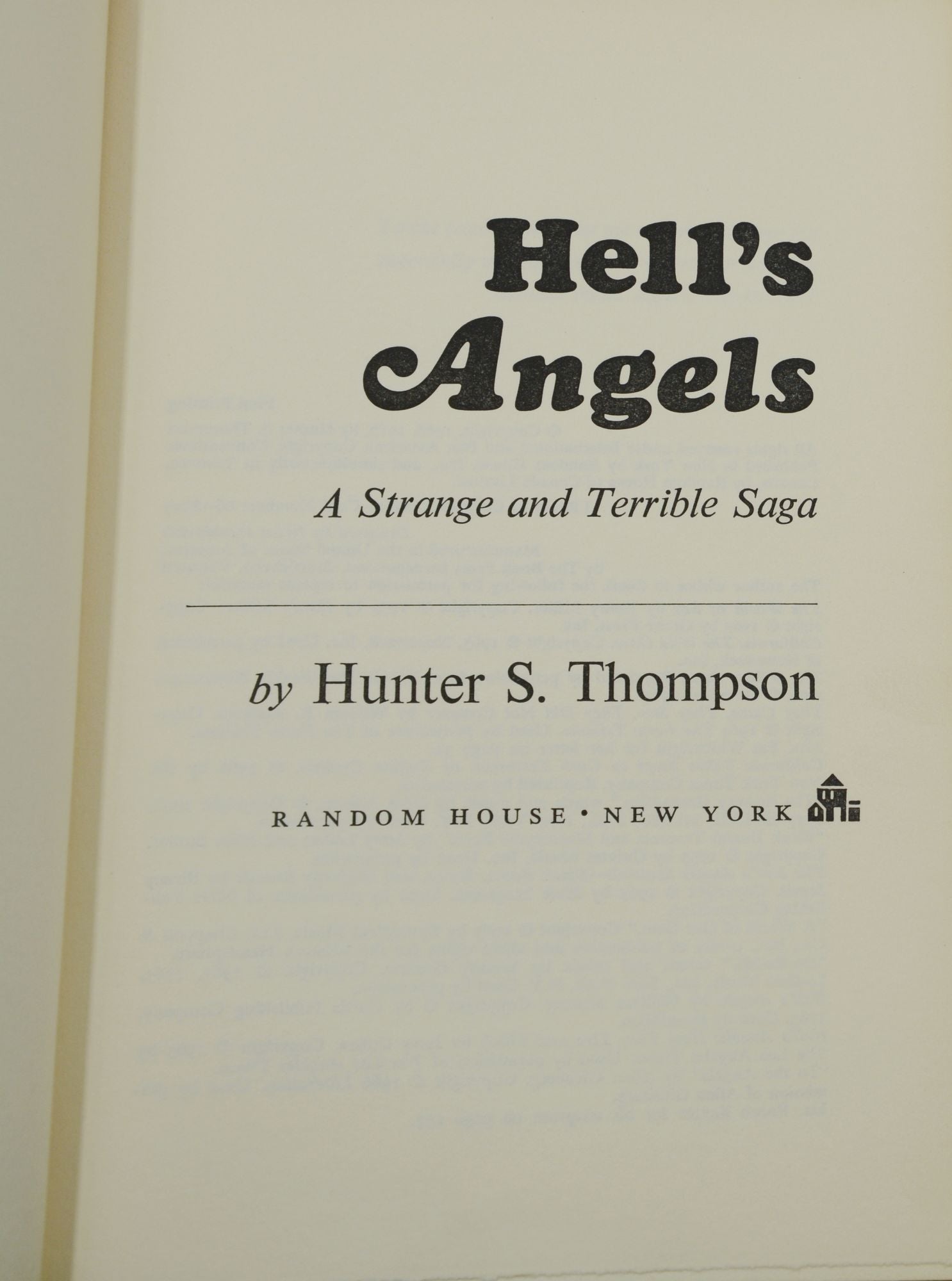 Hell's Angels: A Strange And Terrible Saga | Hunter S. Thompson | First ...