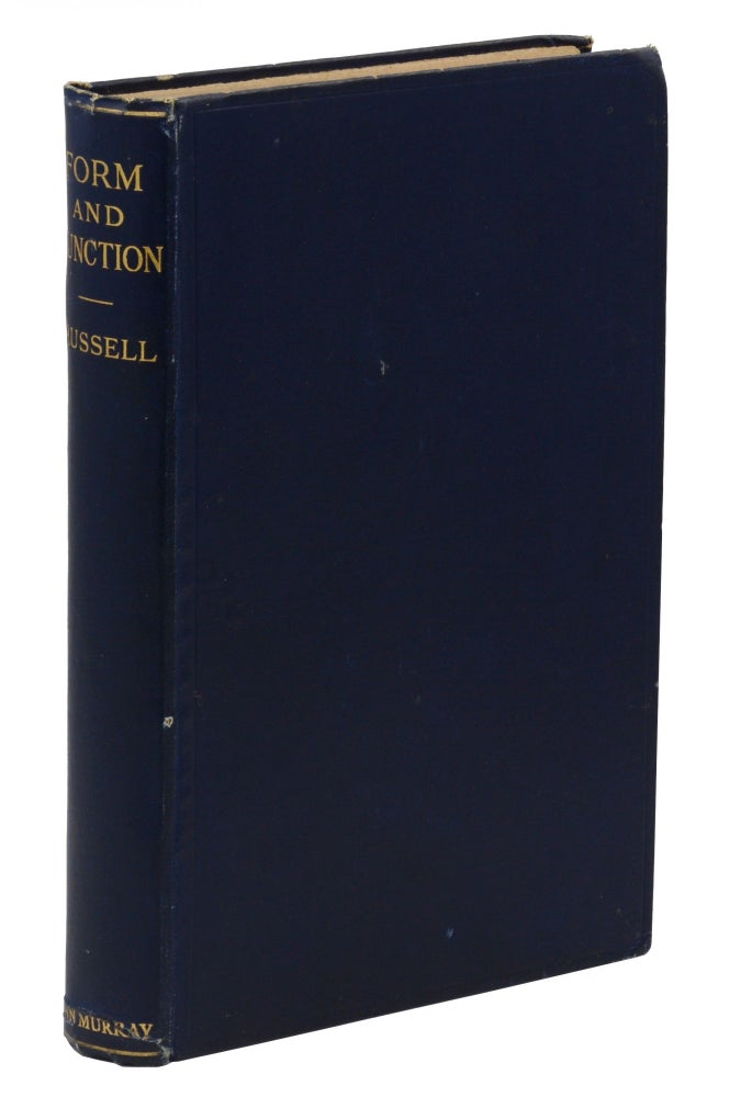 Item #140941940 Form and Function: A Contribution to the History of Animal Morphology. E. S. Russell, Edward Stuart Russell.