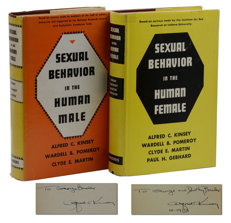 Item #140942013 Sexual Behavior in the Human Male [with] Sexual Behavior in the Human Female. Alfred C. Kinsey, Wardell B. Pomeroy, Clyde E. Martin, Paul H. Gebhard.