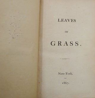 Leaves of Grass (with "Songs Before Parting")