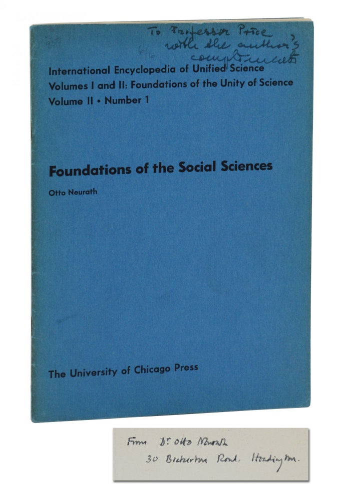 Item #140942086 Foundations of the Social Sciences (International Encyclopedia of Unified Science, Volume II Number 1). Otto Neurath.