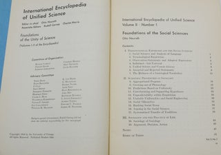 Foundations of the Social Sciences (International Encyclopedia of Unified Science, Volume II Number 1)