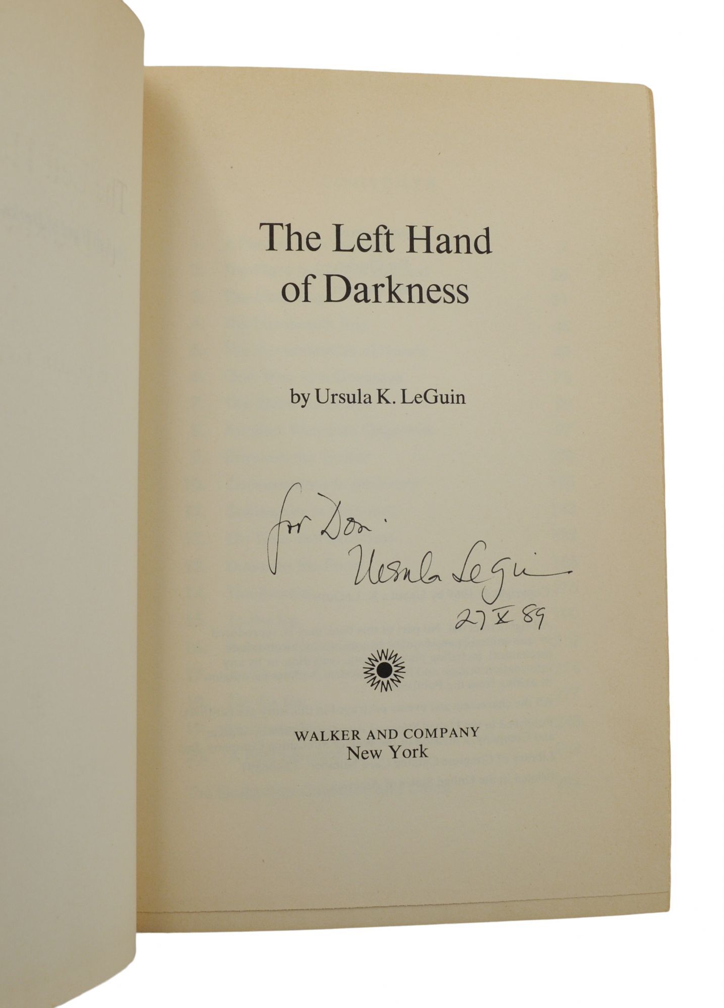 The Left Hand Of Darkness Ursula K LeGuin First Edition The left hand of darkness ursula k leguin first edition