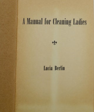 A Manual for Cleaning Ladies