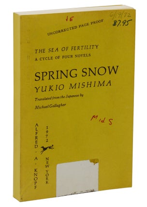 Item #140942283 Spring Snow. Yukio Mishima, Michael Gallagher