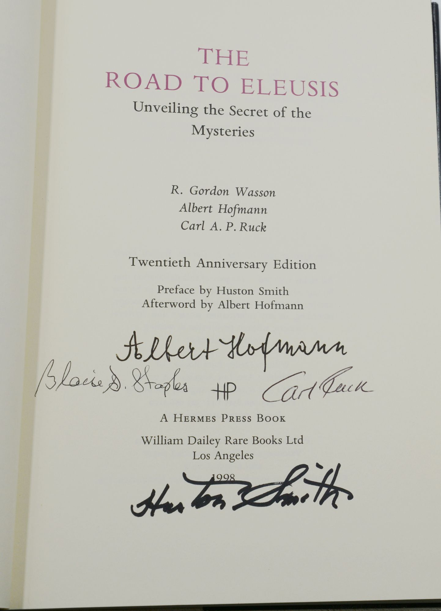 Carl Ruck Books The Road to Eleusis: Unveiling the Secret of the Mysteries | R. Gordon ...