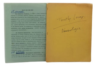 (LSD Culture) A selection of Timothy Leary's manuscripts and photographs of his circle at Millbrook