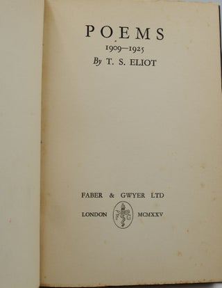 Poems 1909-1925