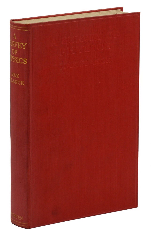 Item #140942472 A Survey of Physics: A Collection of Lectures and Essays. Max Planck, R. Jones, D H. Williams.