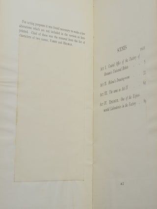 R.U.R. (Rossum's Universal Robots): A Play in Three Acts and an Epilogue