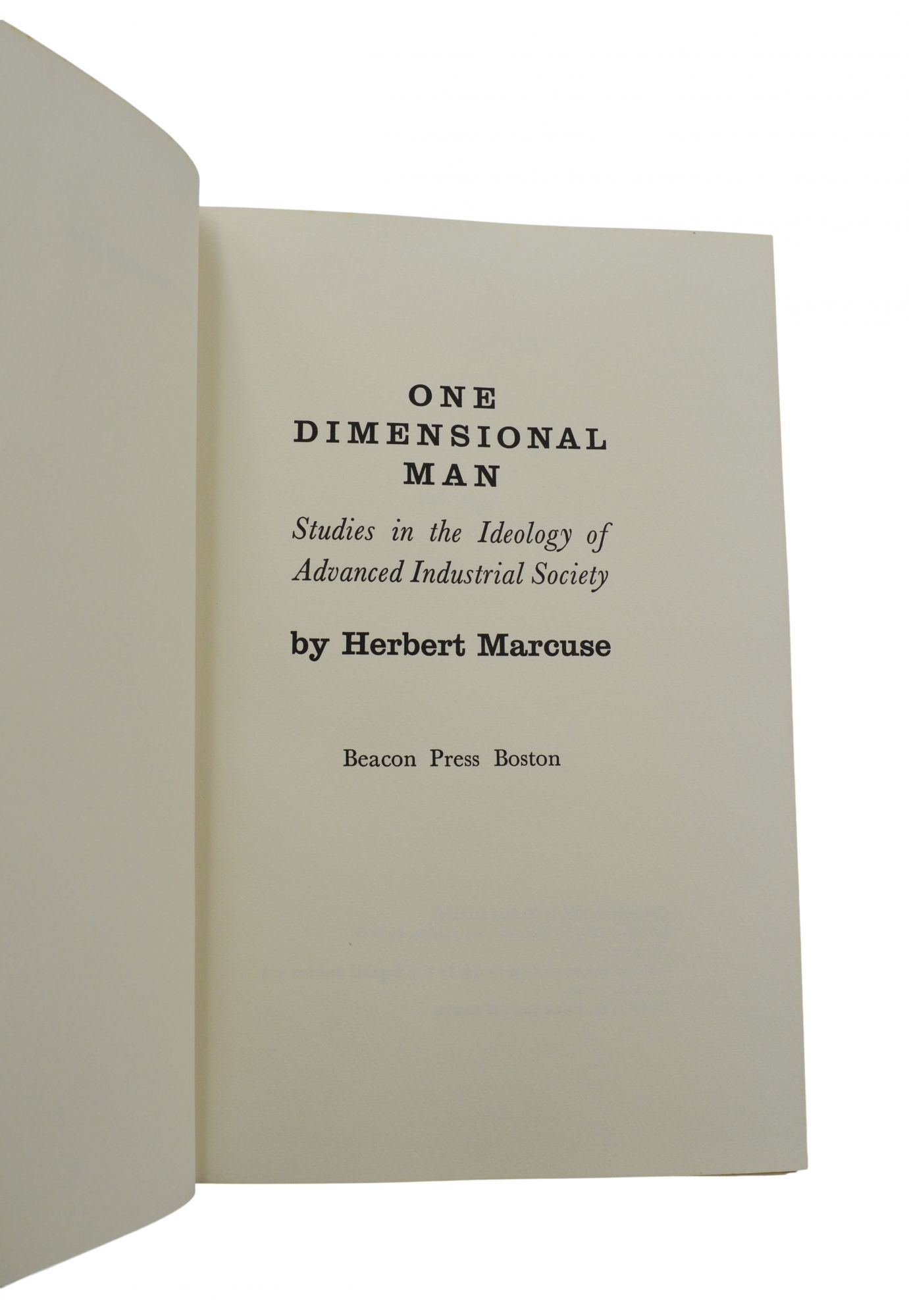 Dimensional Men One-Dimensional Man | Herbert Marcuse | First Edition