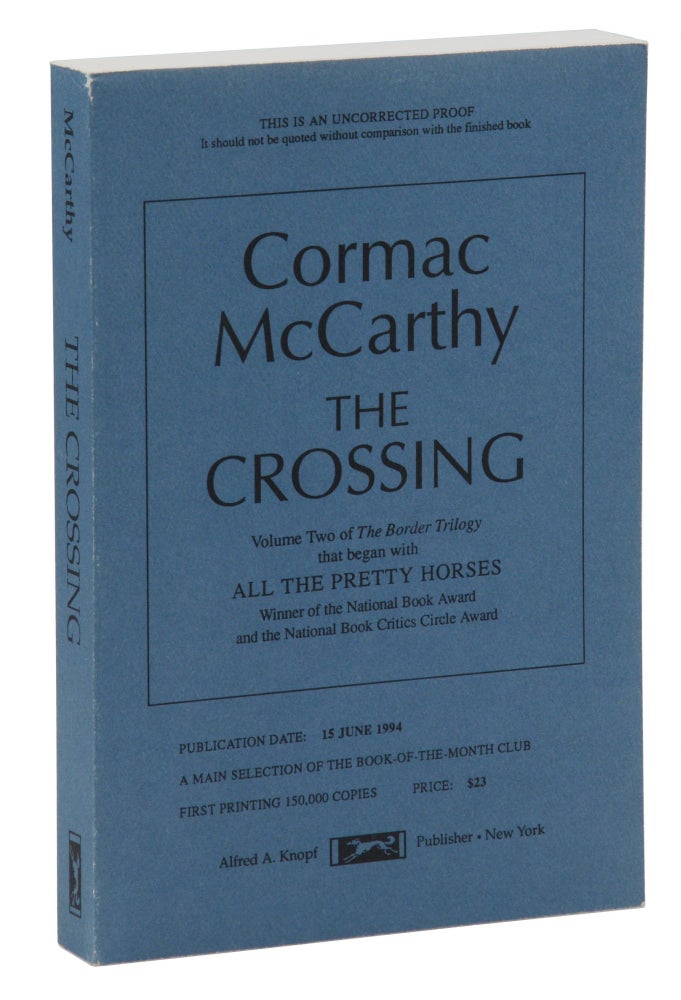 Item #140942649 The Crossing. Cormac McCarthy.