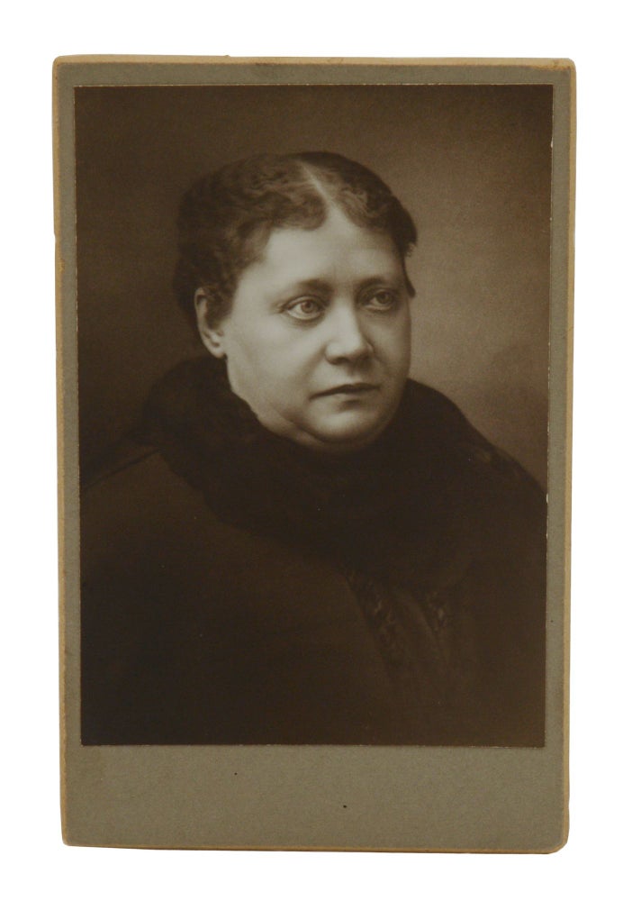 Item #140942735 Cabinet Card Photograph of Madame Helena Petrovna Blavatsky. Helena Petrovna Blavatsky.