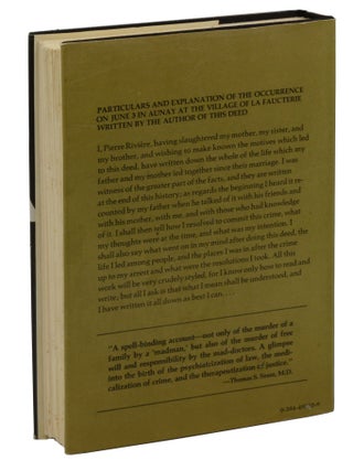 I, Pierre Riviere, having slaughtered my mother, my sister, and my brother... A Case of Parricide in the 19th Century