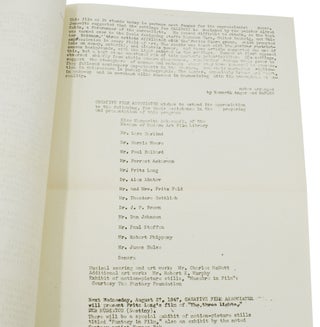 Creative Film Associates Program for Das Cabinet der Dr. Caligari (1919)