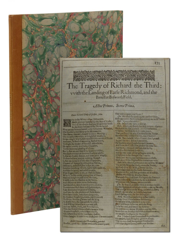 Item #140942837 The Tragedy of Richard the Third: with the Landing of Earle Richmond, and the Battell at Bosworth Field. William Shakespeare.