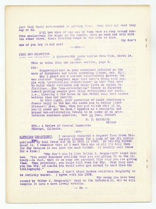 Fandango. Volume VI, Number 1, Whole #21, Spring, 1949.