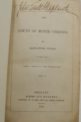 (The Count of Monte Cristo) The Count of Monte Christo. Being a Sequel to "The Chateau D'If"