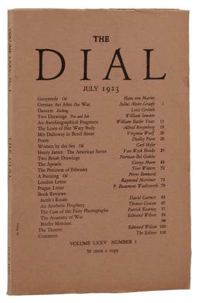 Item #140942962 "Mrs. Dalloway in Bond Street," in The Dial, Volume LXXV, No. 1. Virginia Woolf