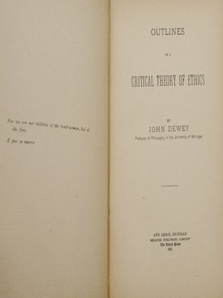 Outlines of a Critical Theory of Ethics