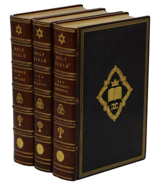 Item #140942998 The Holy Bible (Three Volumes in Signed Zaehnsdorf Bindings
