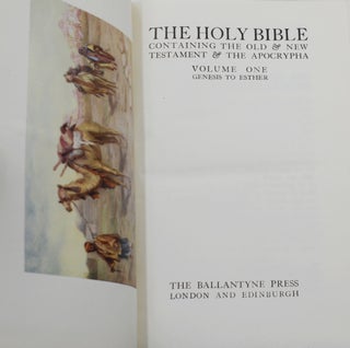The Holy Bible (Three Volumes in Signed Zaehnsdorf Bindings)