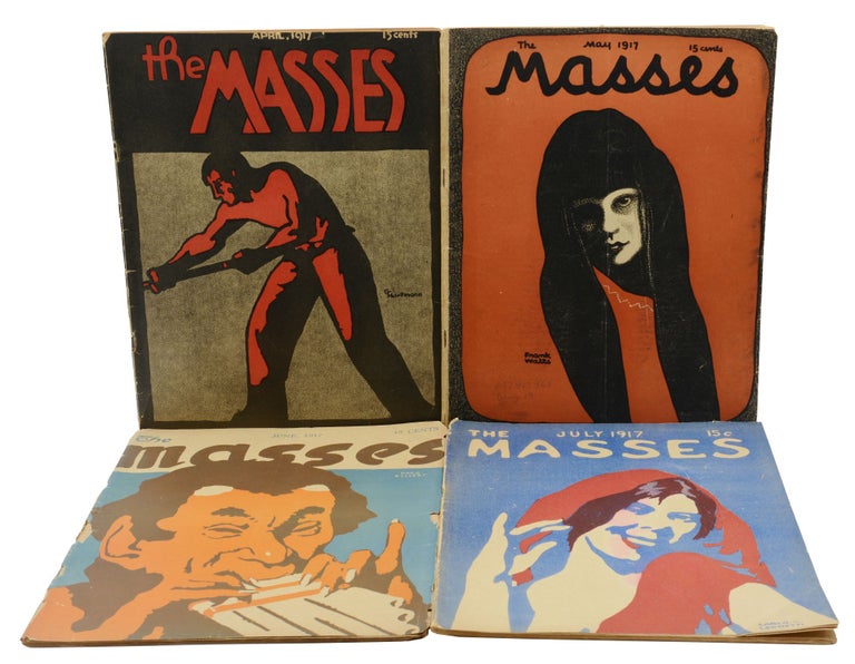 Item #140943018 The Masses (Four Issues from 1917). Max Eastman, John Reed, Floyd Dell, Bertrand Russell, Art Young, Art.