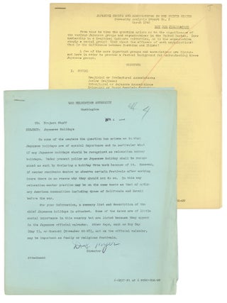 Large Archive of Documents on Japanese Internment from the War Relocation Authority