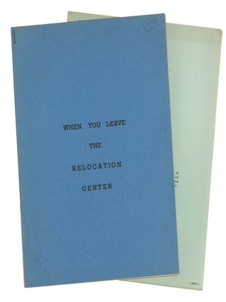 Large Archive of Documents on Japanese Internment from the War Relocation Authority