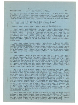 Item #140943208 Microkosmos: Number 1. February, 1949. Bob Stein