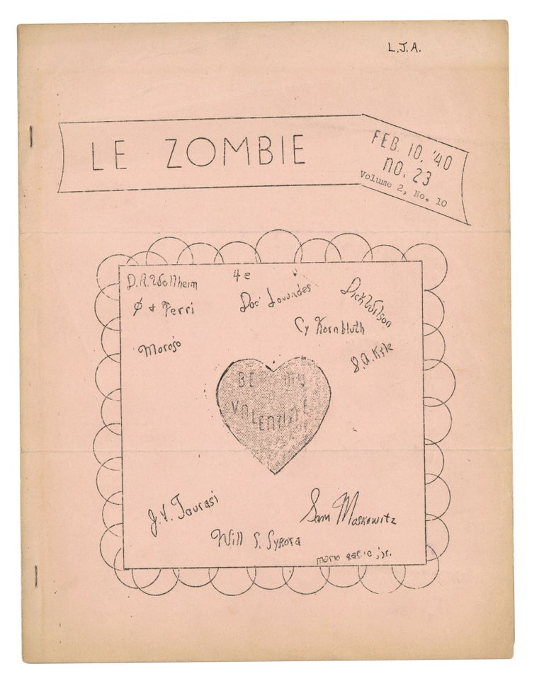 Item #140943304 Le Zombie: Whole Number 23. Volume 2, Number 10. February 10, 1940. Bob Tucker.