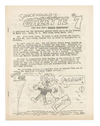 Item #140943309 Spacehound's Gazette: Number 7. Joe Kennedy, X J. Kennedy