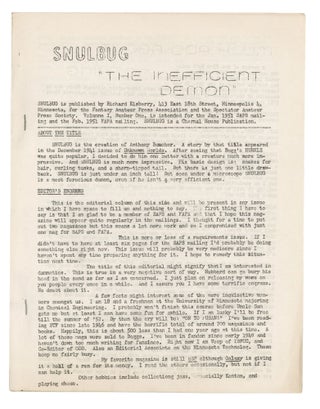 Item #140943320 Snulbug: Volume 1, Number 1. February 1951. Richard Elsberry