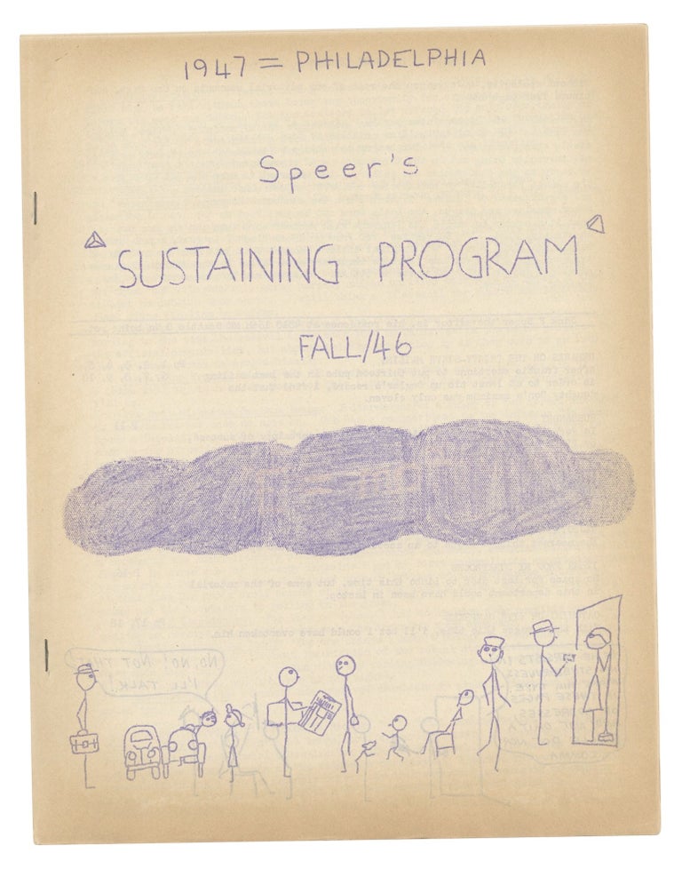Item #140943330 Speer's Sustaining Program: Fall 1946. Jack Speer.