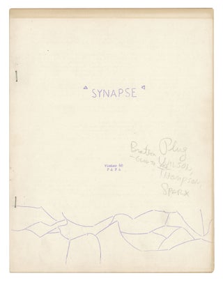 Item #140943335 Synapse: Winter 1948. Jack Speer