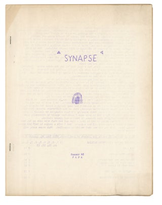 Item #140943336 Synapse: Summer 1948. Jack Speer